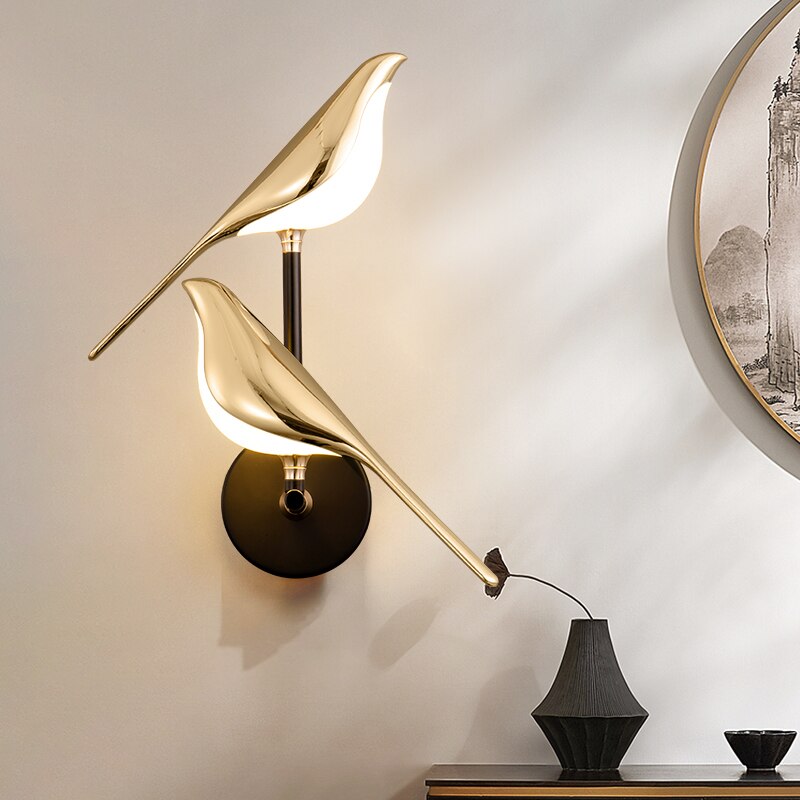 FeatherGlow | Elegante vogelvormige wandlamp