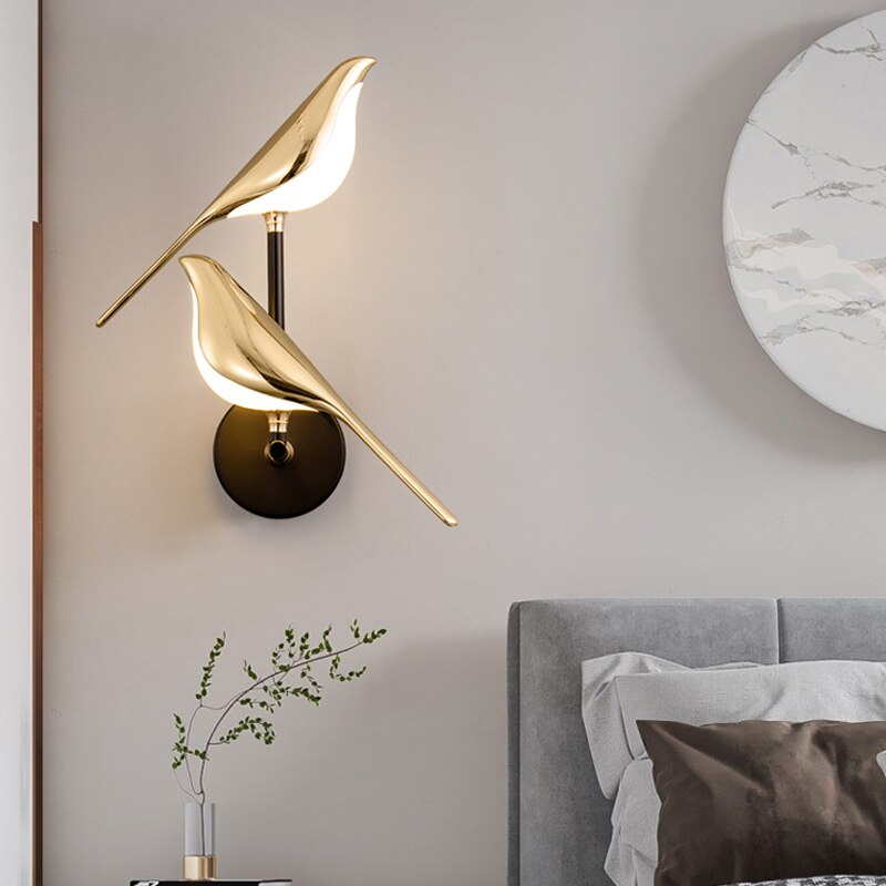 FeatherGlow | Elegante vogelvormige wandlamp