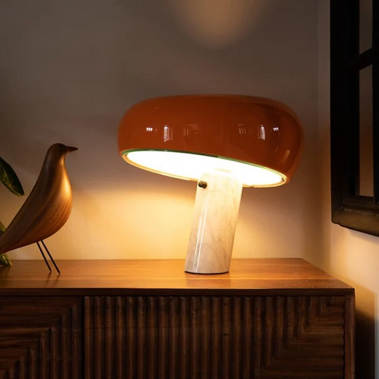 SnoopyLamp | Elegante tafellamp van metaal, glas en marmer