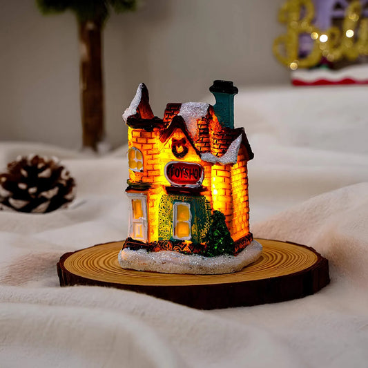 Microstar Kerst Miniatuurhuis met LED-verlichting – Sfeervolle Kerstdecoratie