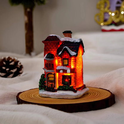 Microstar Kerst Miniatuurhuis met LED-verlichting – Sfeervolle Kerstdecoratie