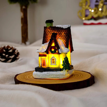 Microstar Kerst Miniatuurhuis met LED-verlichting – Sfeervolle Kerstdecoratie