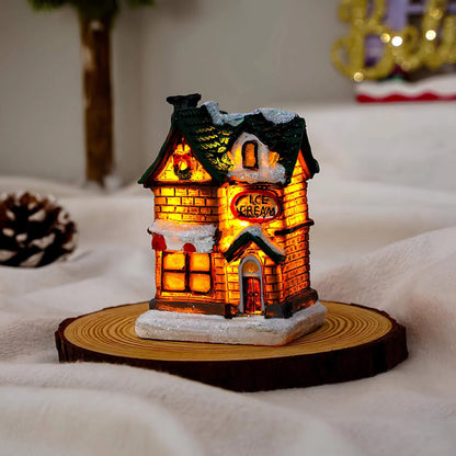 Microstar Kerst Miniatuurhuis met LED-verlichting – Sfeervolle Kerstdecoratie
