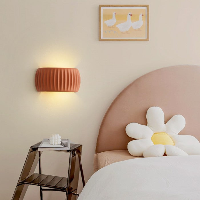MacaronGlow | Elegante geribbelde wandlamp