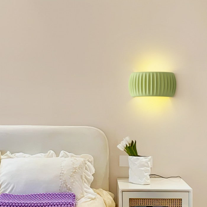 MacaronGlow | Elegante geribbelde wandlamp