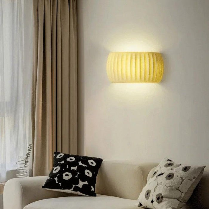 MacaronGlow | Elegante geribbelde wandlamp