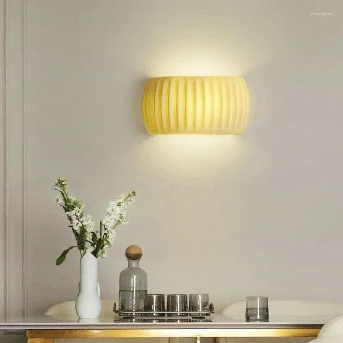 MacaronGlow | Elegante geribbelde wandlamp