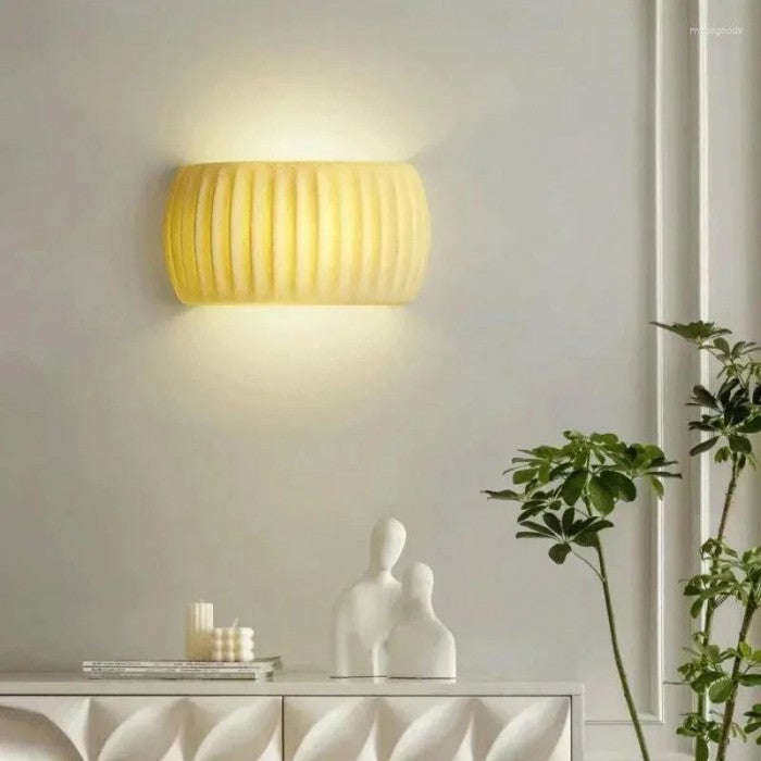 MacaronGlow | Elegante geribbelde wandlamp