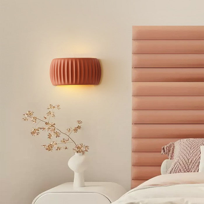 MacaronGlow | Elegante geribbelde wandlamp