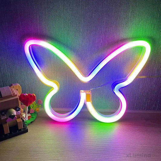 NeonWings - Neon vlinder tafellamp