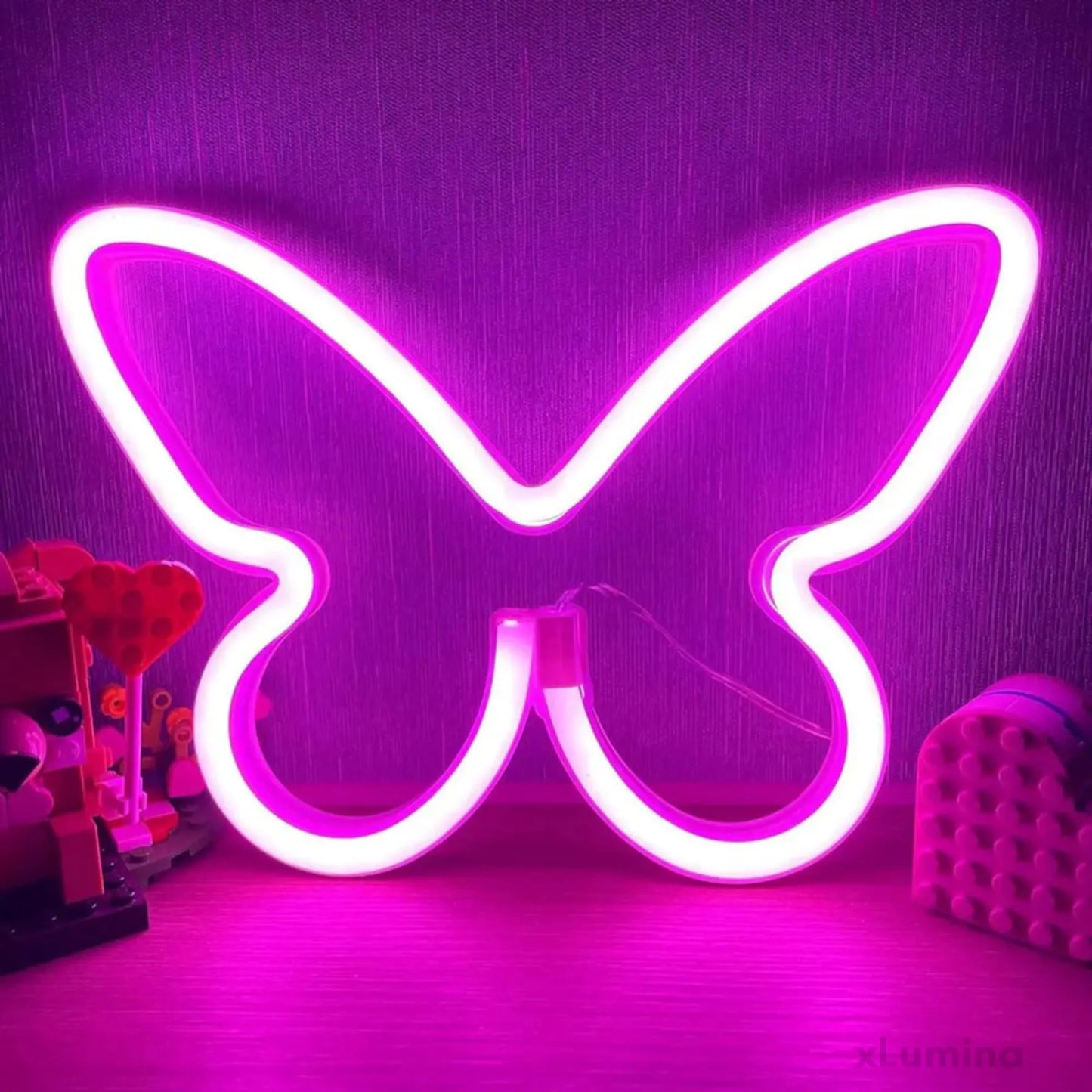 NeonWings - Neon vlinder tafellamp