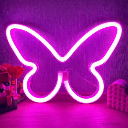 NeonWings - Neon vlinder tafellamp