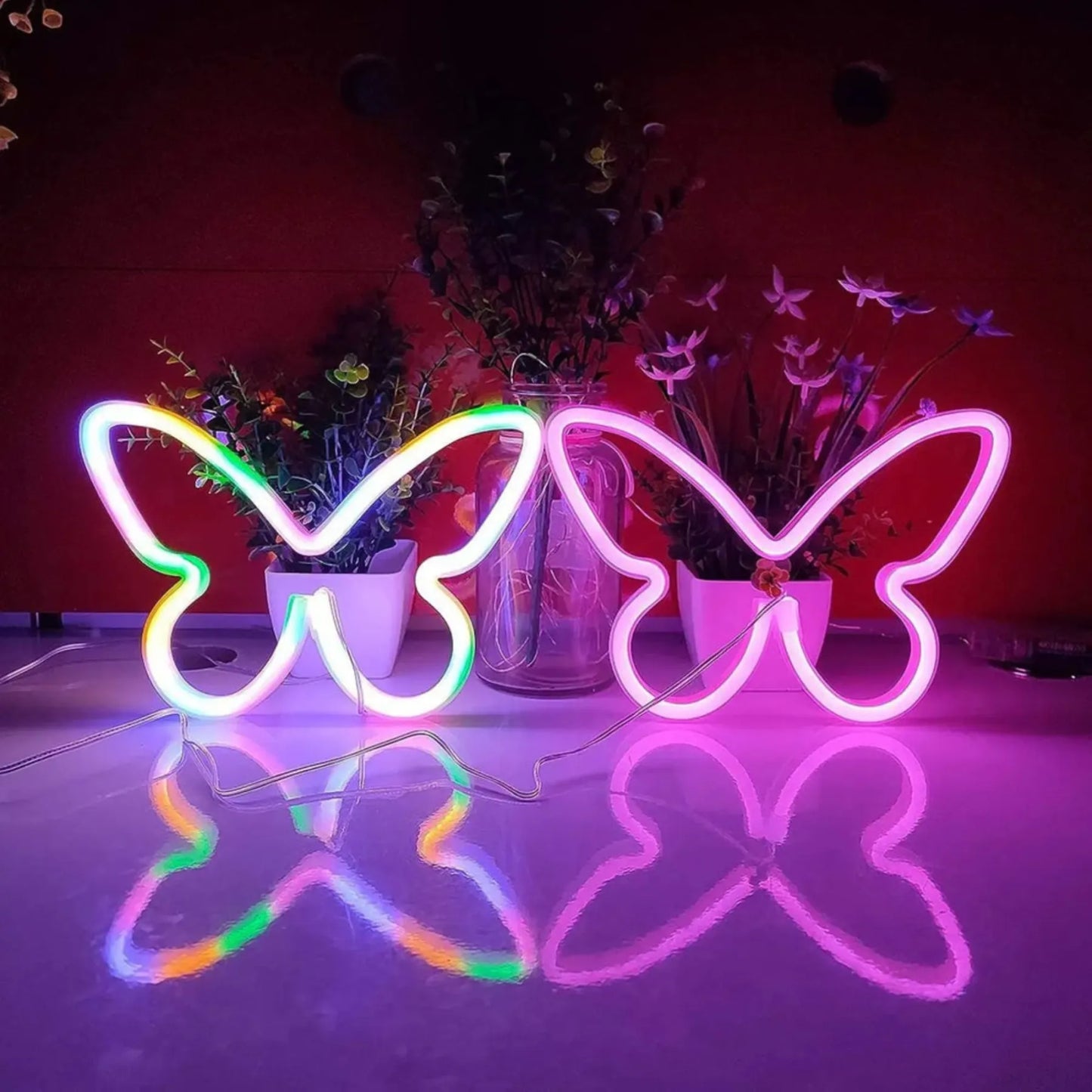 NeonWings - Neon vlinder tafellamp