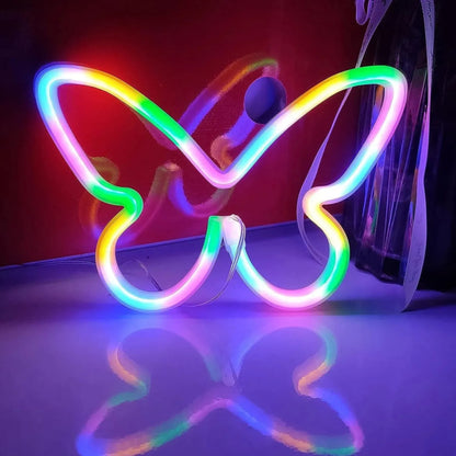 NeonWings - Neon vlinder tafellamp