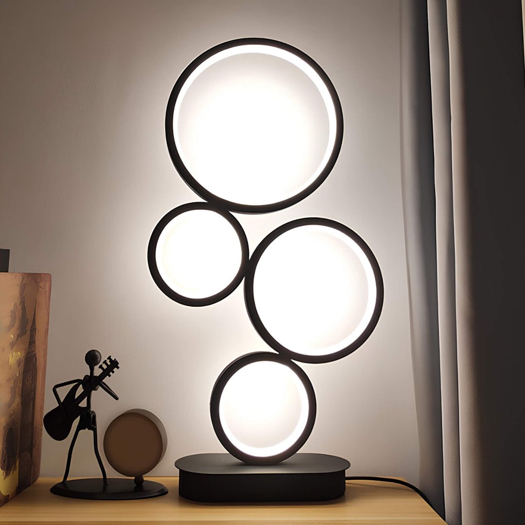 LumiHoop | Stijlvolle tafellamp met modern ontwerp en ronde voet