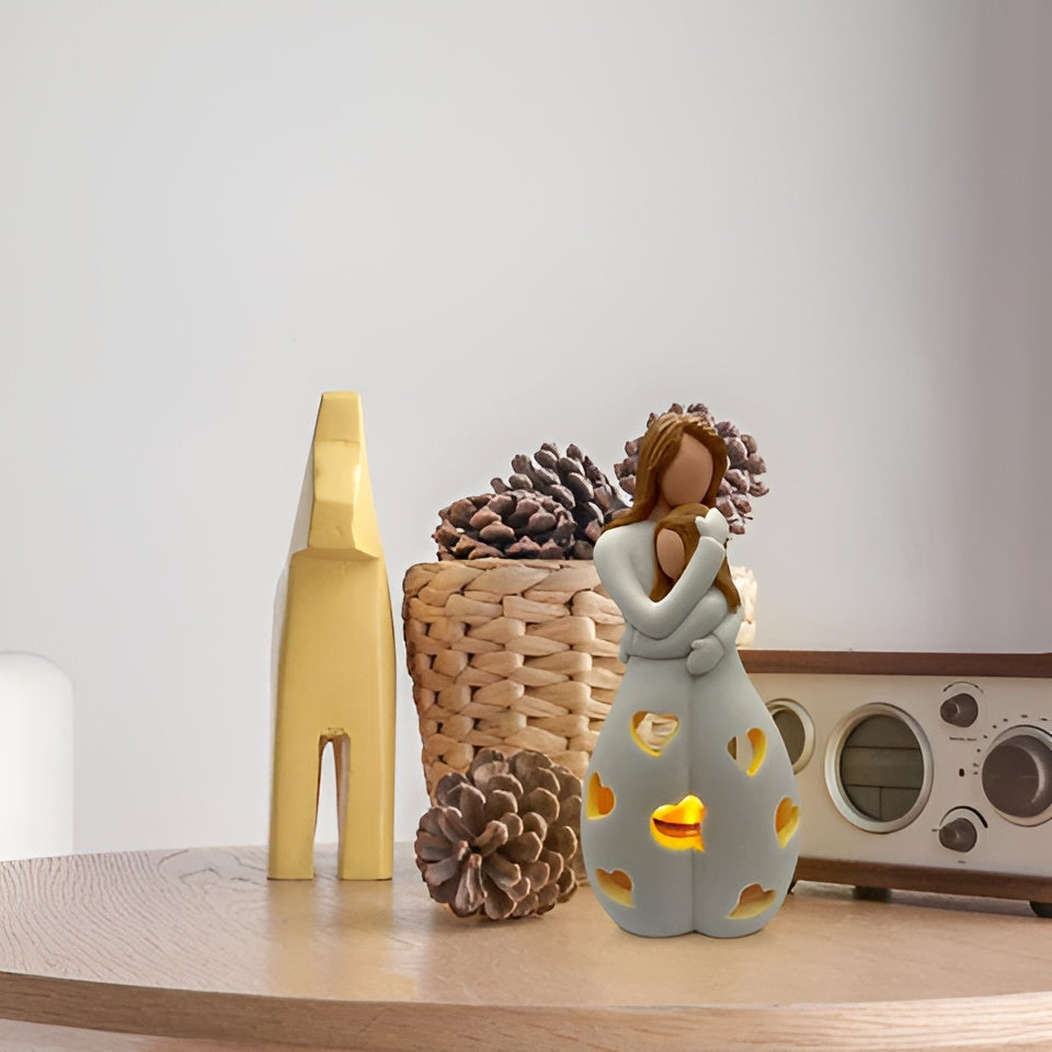 HeartLight | Hartverwarmende Moeder & Dochter Beeld Lamp