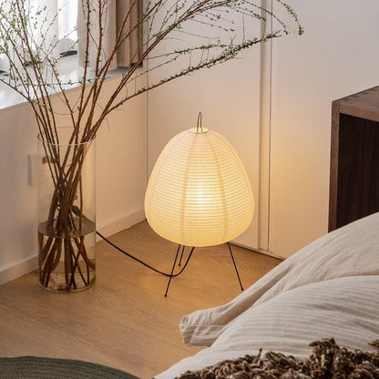 Rijstlamp - Stijlvolle Japanse vloerlamp van rijstpapier voor een uitnodigende sfeer
