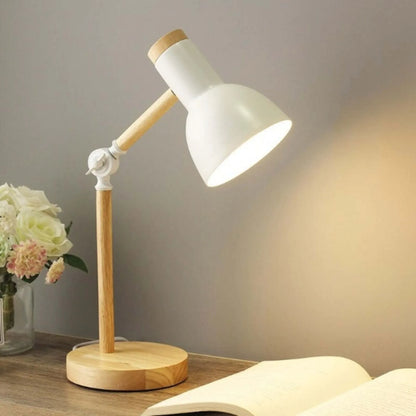 Scandinavische LED Houten Bureaulamp | Moderne Dimbare Tafellamp met Natuurlijk Hout Ontwerp, Energiezuinig & Oogvriendelijk