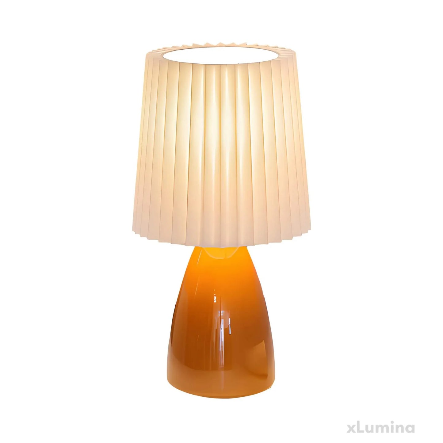 PleatedLight - Dimbare tafellamp met glazen voet en USB