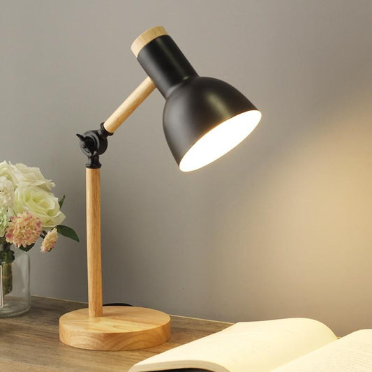NordicGlow | Scandinavische Houten Bureau Lamp