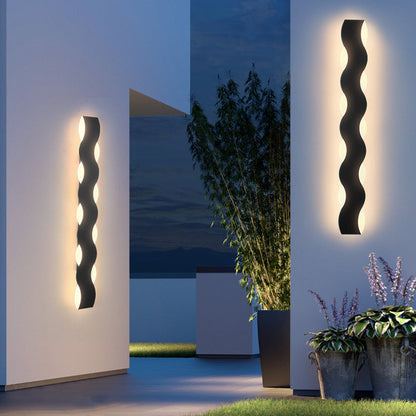 Golfvormige Buiten Wandlamp
