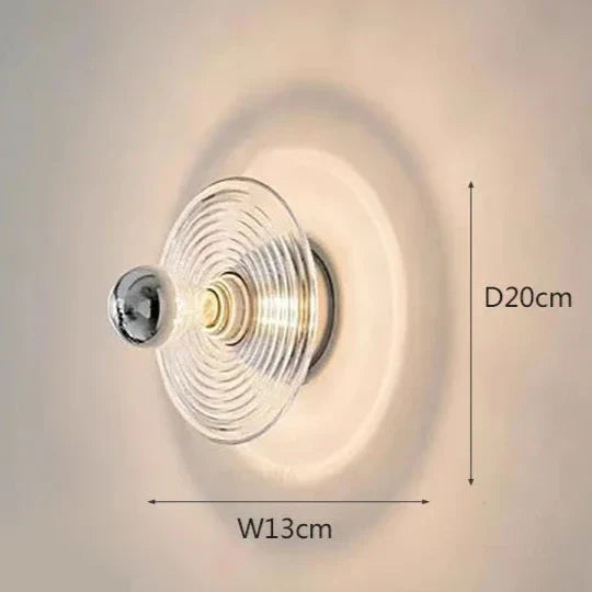 Vintage LED glazen wandarmatuur