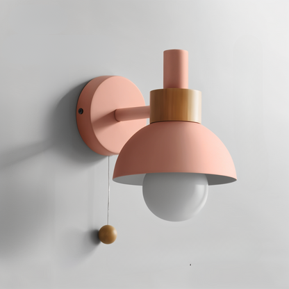 Pastelpop wandlamp - Scandinavisch design met trekschakelaar