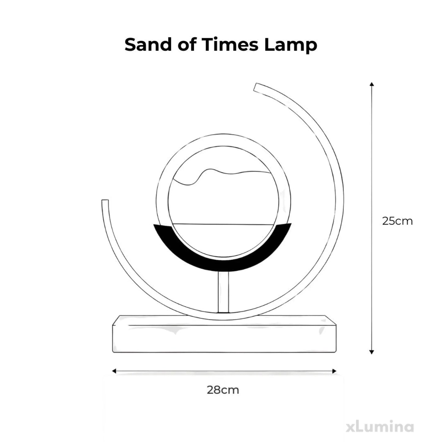 Sands of Time Minimalistische tafellamp - Beweegbaar zandkunstwerk