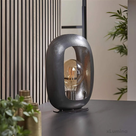 Selma tafellamp - Elegante zwart nikkel verlichting