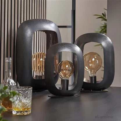 Selma tafellamp - Elegante zwart nikkel verlichting