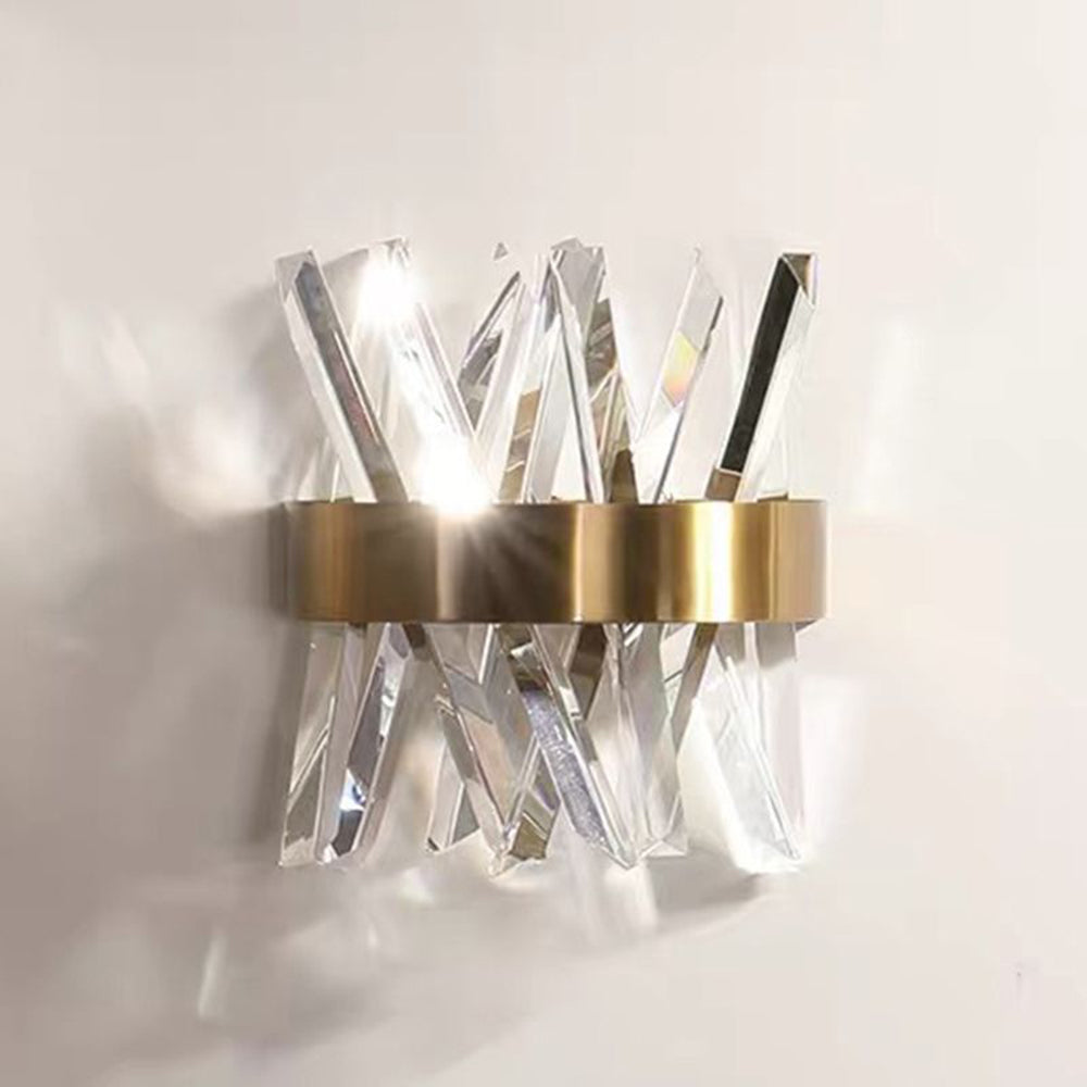 CrystalCrown | Gouden kristallen wandlamp