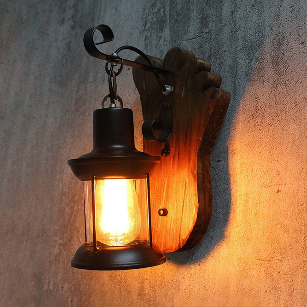 TimberTorch | Rustieke houten wandlamp