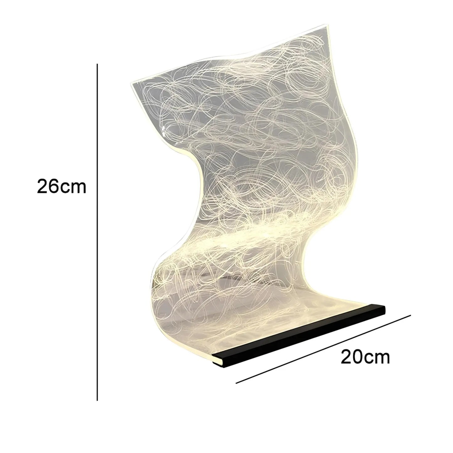 Slanke acryl- Acryl Led Tafellamp