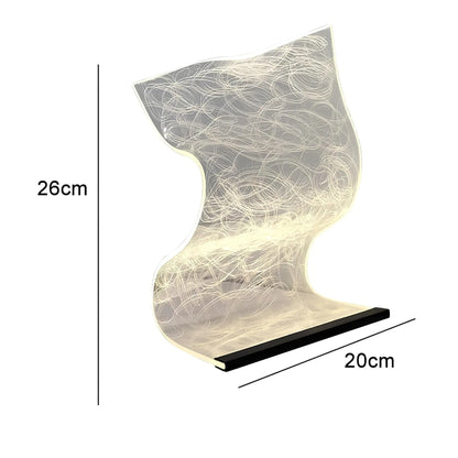 Slanke acryl- Acryl Led Tafellamp