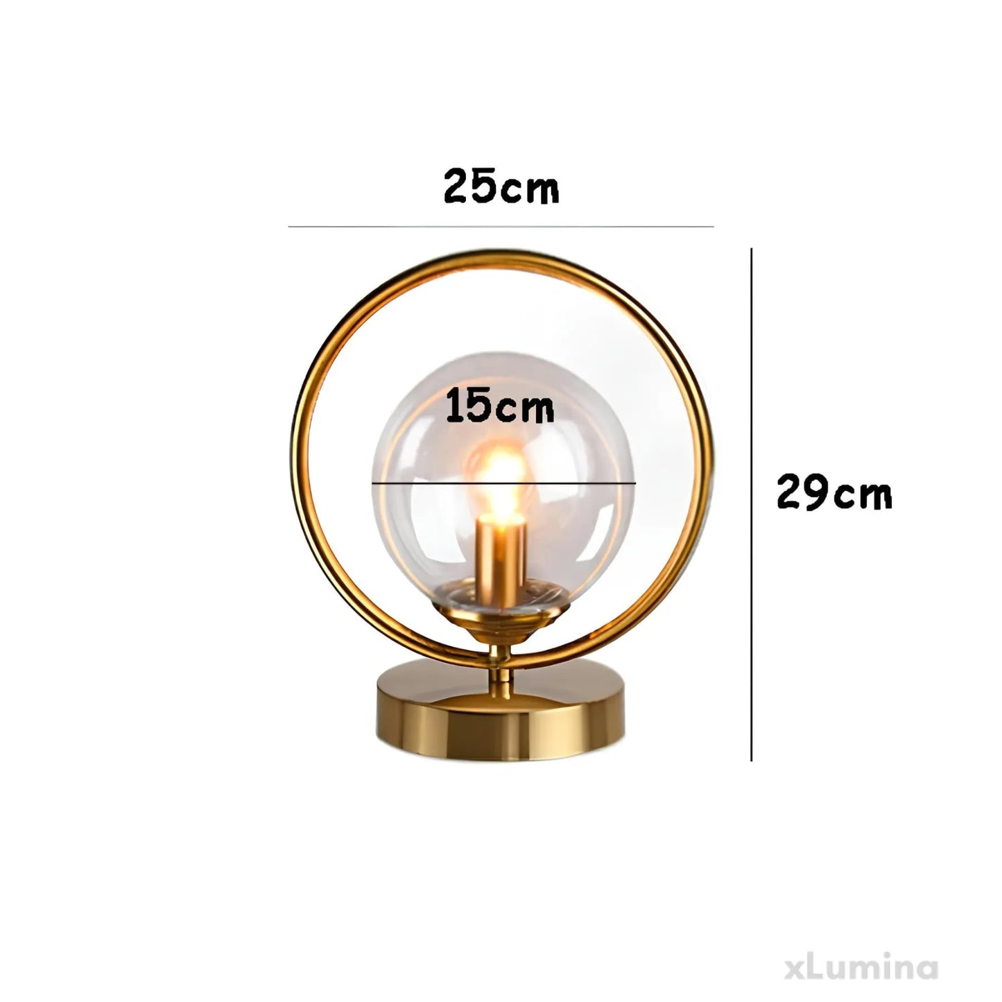 Sparkling Sphere - Glazen bol tafellamp