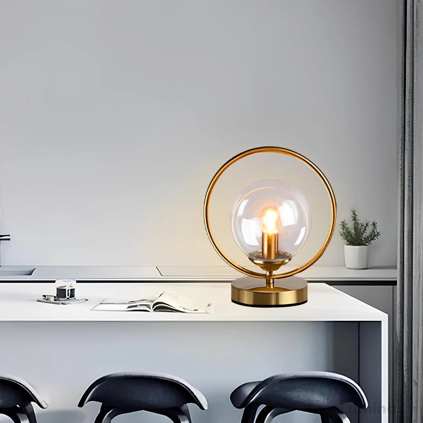 Sparkling Sphere - Glazen bol tafellamp