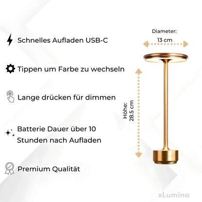 Stockholm LED Tafellamp – Dimbaar, Draadloos, Oplaadbaar, Scandinavisch Design