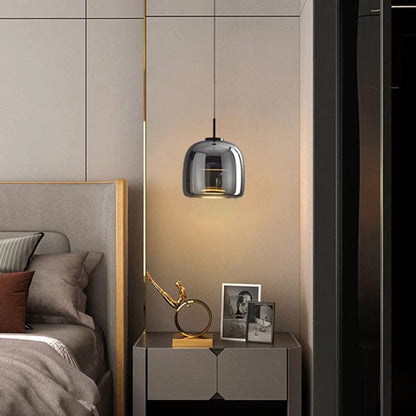 NobleNova - Scandinavische zwarte glazen hanglamp