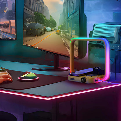 TechGlow - 3-in-1 draadloze oplader & RGB tafellamp