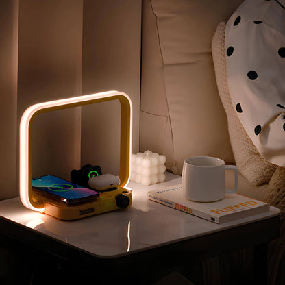 TechGlow - 3-in-1 draadloze oplader & RGB tafellamp