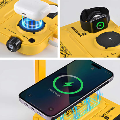 TechGlow - 3-in-1 draadloze oplader & RGB tafellamp
