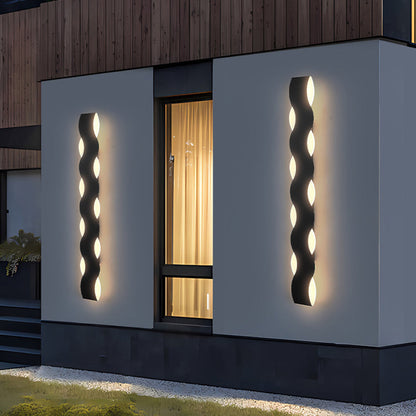 Golfvormige Buiten Wandlamp