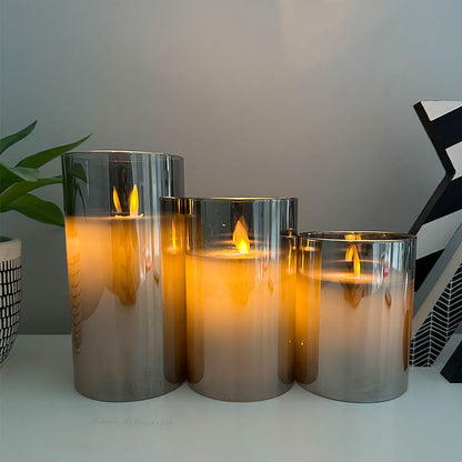 SmokeGlow | Elegante set van 3 vlamloze lampen