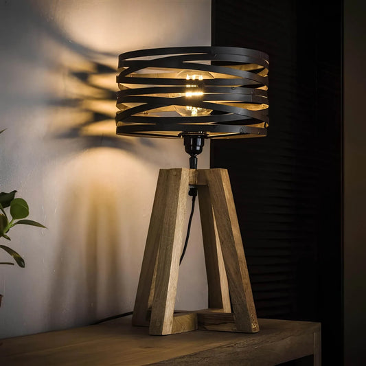 Twist lamp - houten tafellamp
