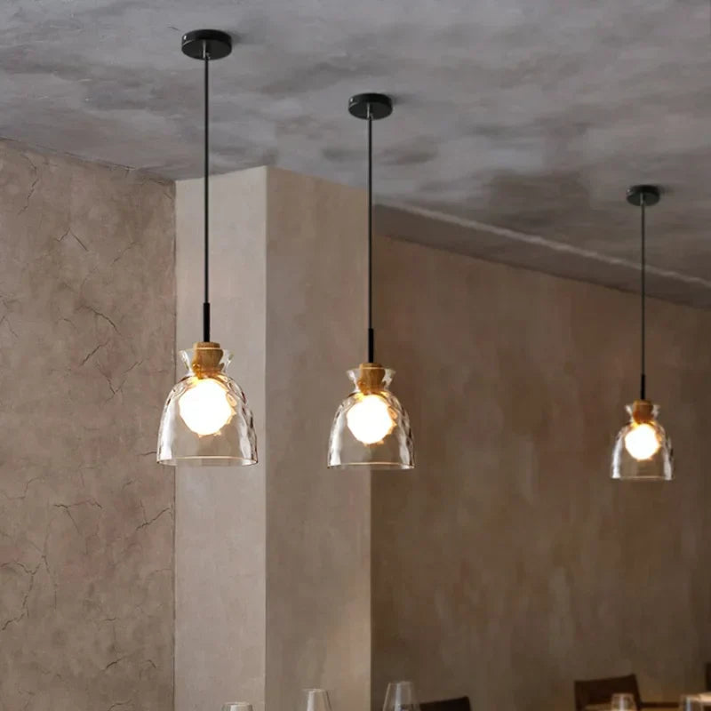 Luma - Hanglamp in gegolfd glas