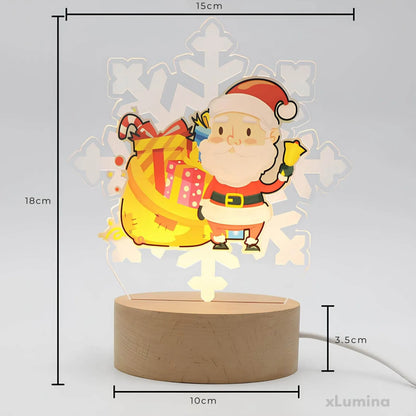 LED kerstlamp - Acryl nachtlampje