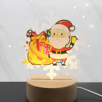 LED kerstlamp - Acryl nachtlampje