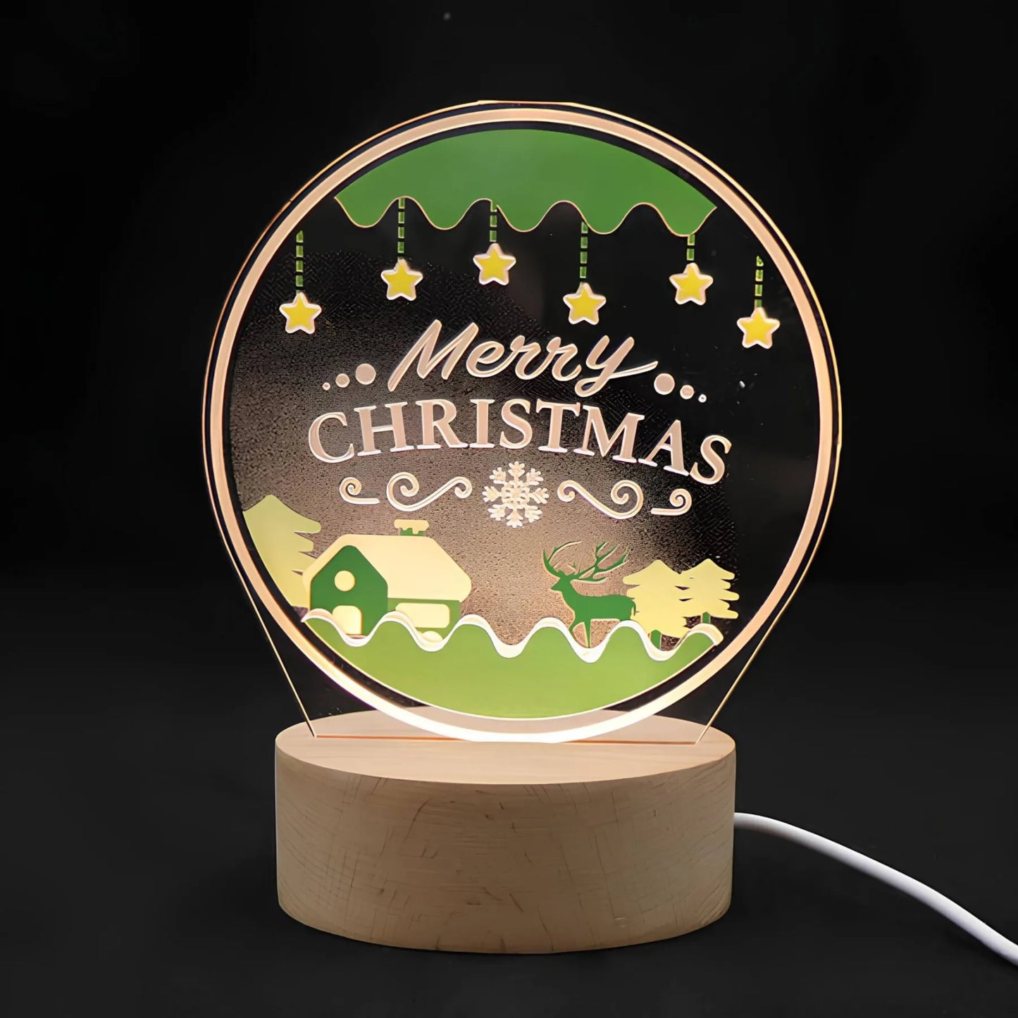 LED kerstlamp - Acryl nachtlampje