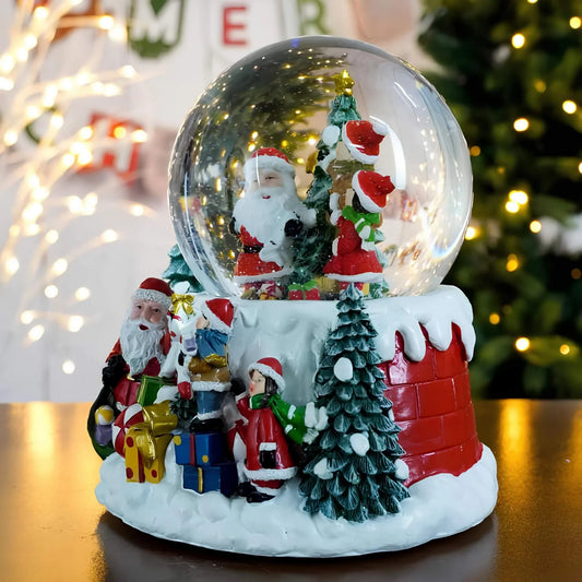 Kerstdecoratie - Sneeuwbol met LED verlichting