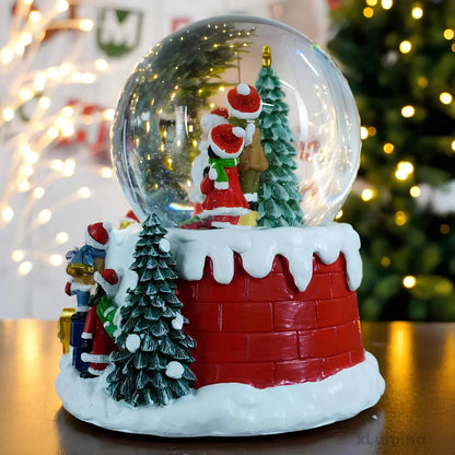 Kerstdecoratie - Sneeuwbol met LED verlichting